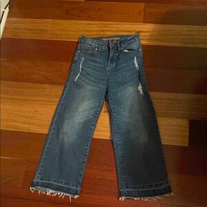 Girl Distressed Blue Denim Jeans